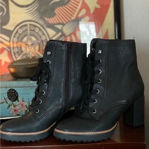 Black CALLIE lace up boots NEVER WORN